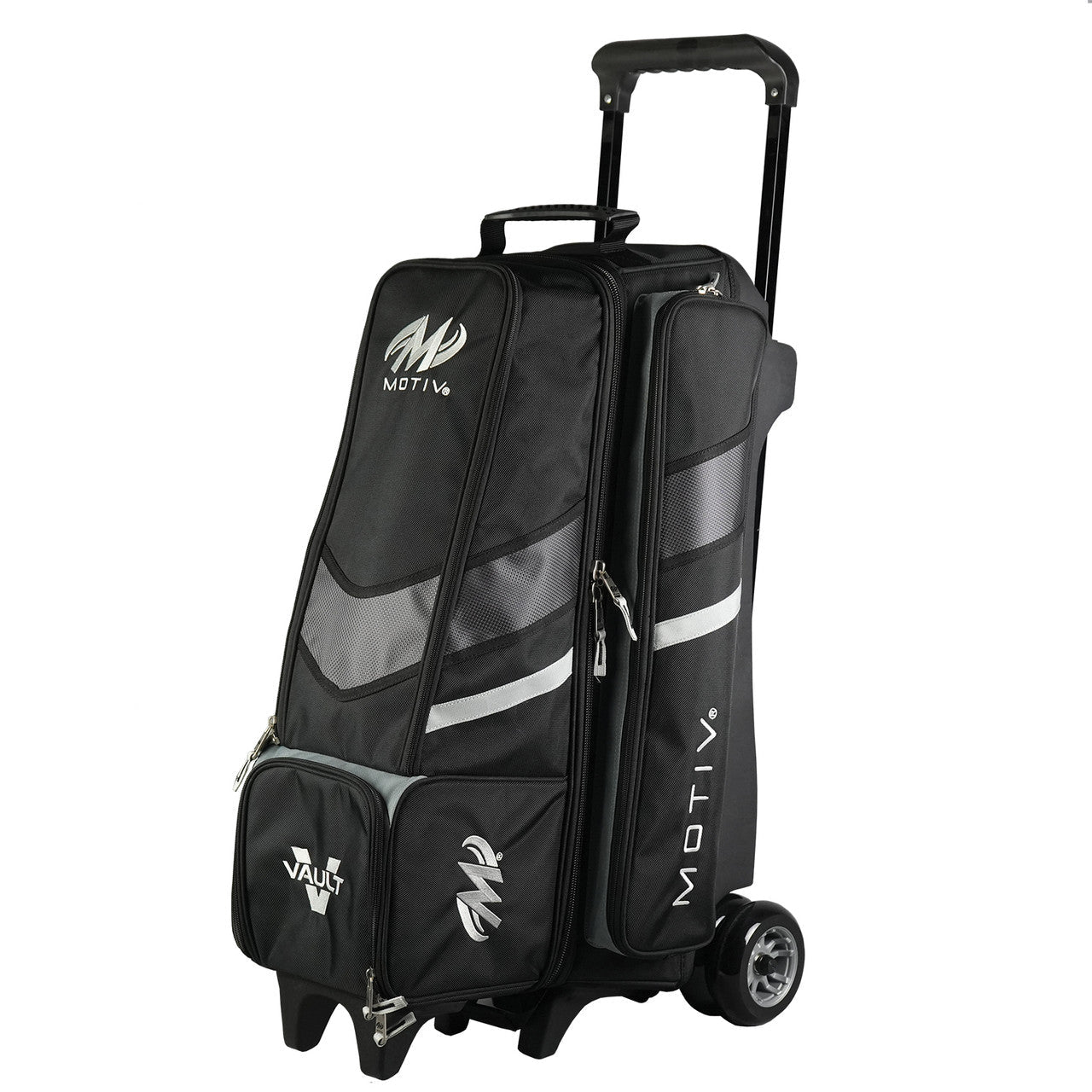 Motiv Vault Inline 4-Ball Roller - Black/Grey Bowling Bags