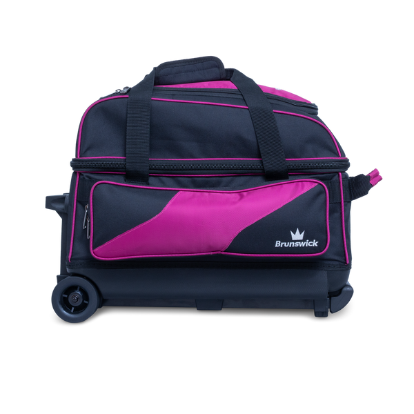 Brunswick Zone Double Roller Bowling Bag - Raspberry - Raspberry