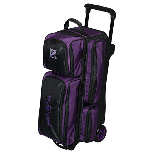 KR Strikeforce Konvoy Triple Roller Bowling Bag - Black/Purple