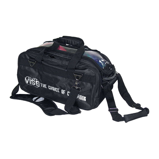 Vise 2 Ball Clear Top Roller Tote - Black