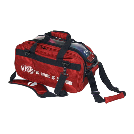 Vise 2 Ball Clear Top Roller Tote - Red