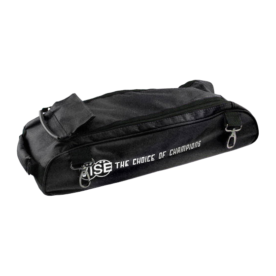 Vise 3-Ball Clear Top Add-On Shoe Bag - Black