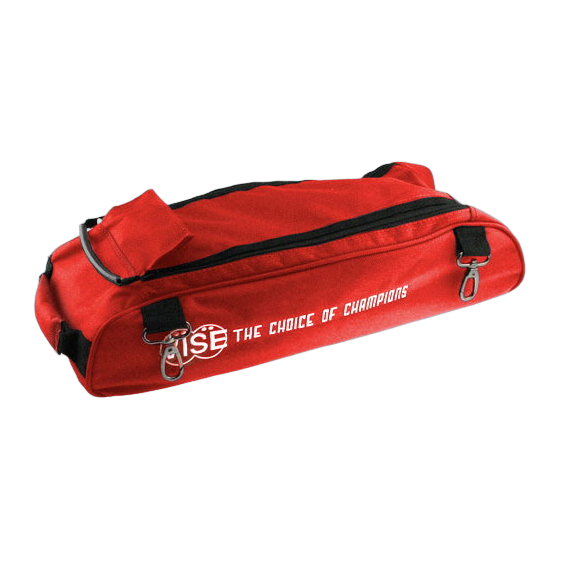 Vise 3-Ball Clear Top Add-On Shoe Bag - Red
