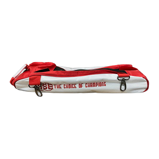 Vise 3-Ball Clear Top Add-On Shoe Bag - White/Red