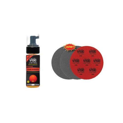 Vise Sanding Pads Complete Set and Foaming Cleaner Bowling Accessories